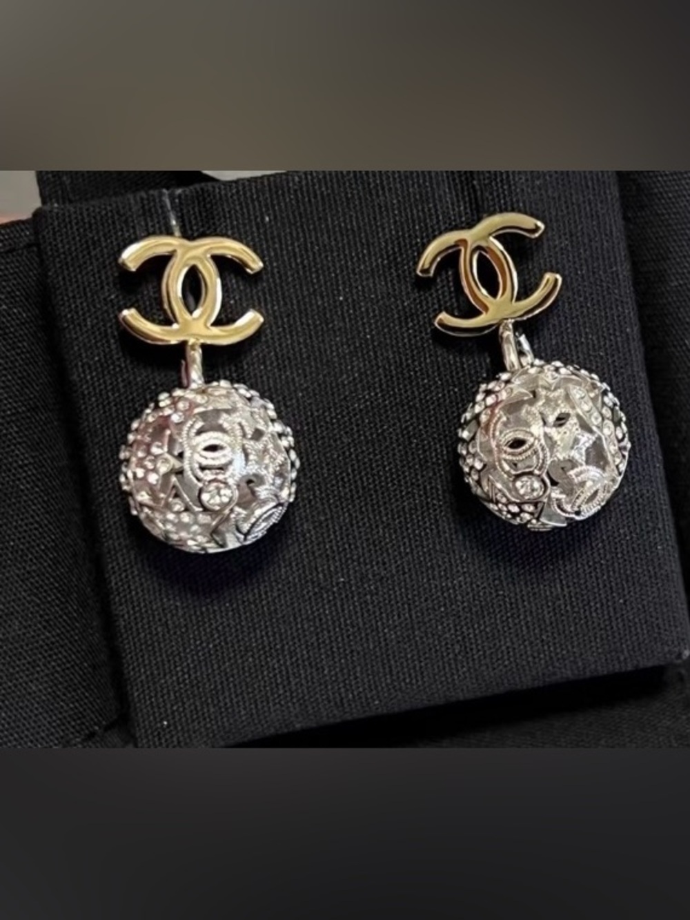 ChaneI Limited Dangle Drop Silver and Gold-Tone Earrings